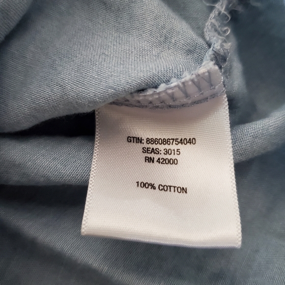 Adam Levine Blue Denim Button Down XS - Picture 5 of 6